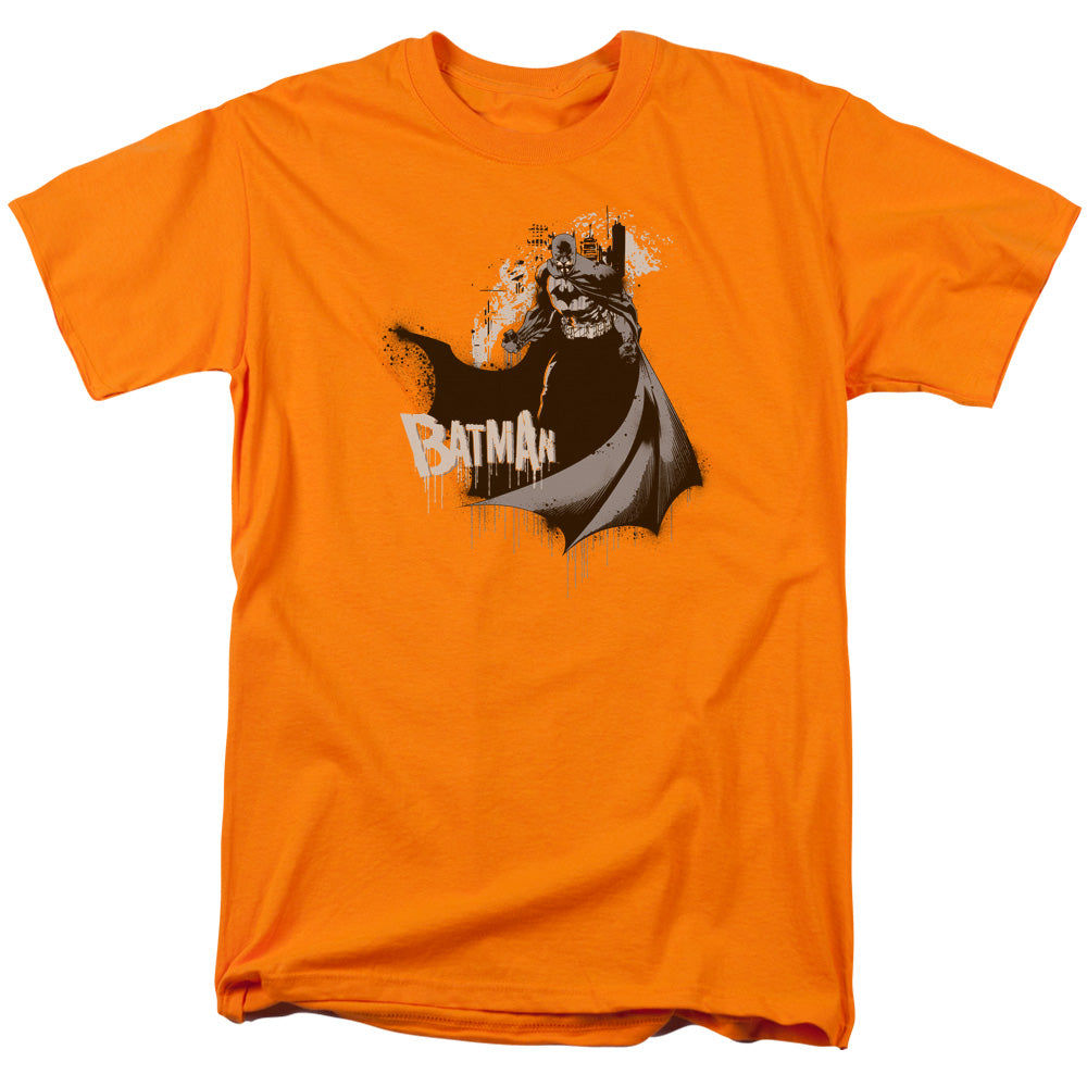 Batman The Drip Knight Mens T Shirt Orange Officially Licensed