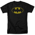Batman Washed Bat Logo Mens T Shirt Black Officially Licensed