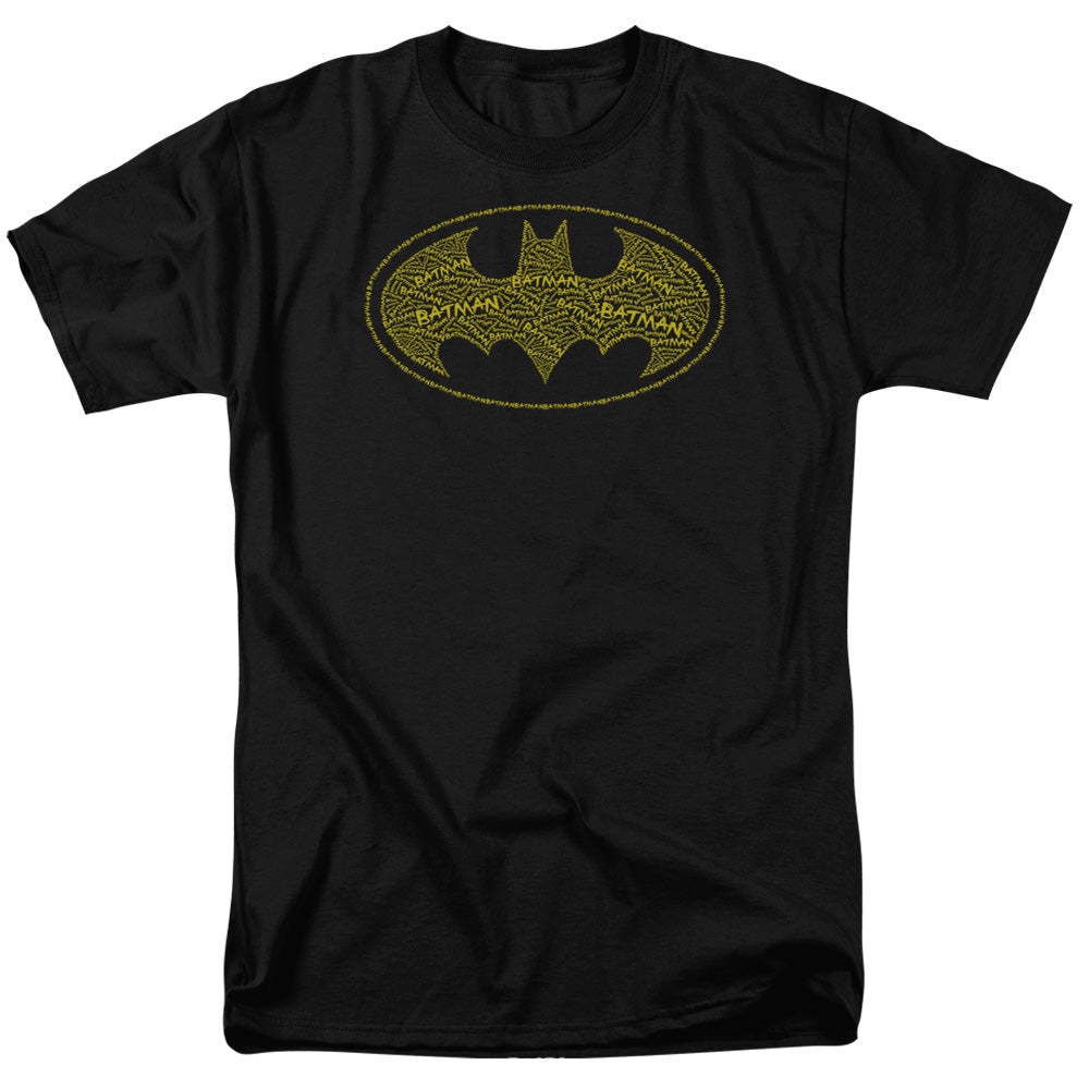 Batman Type Logo Mens T Shirt Black Officially Licensed