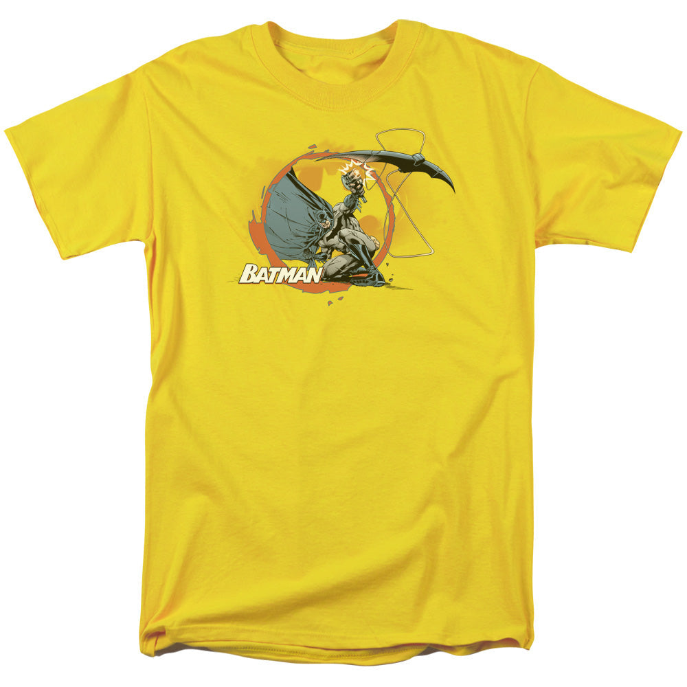 Batman Batarang Shot Mens T Shirt Yellow Officially Licensed