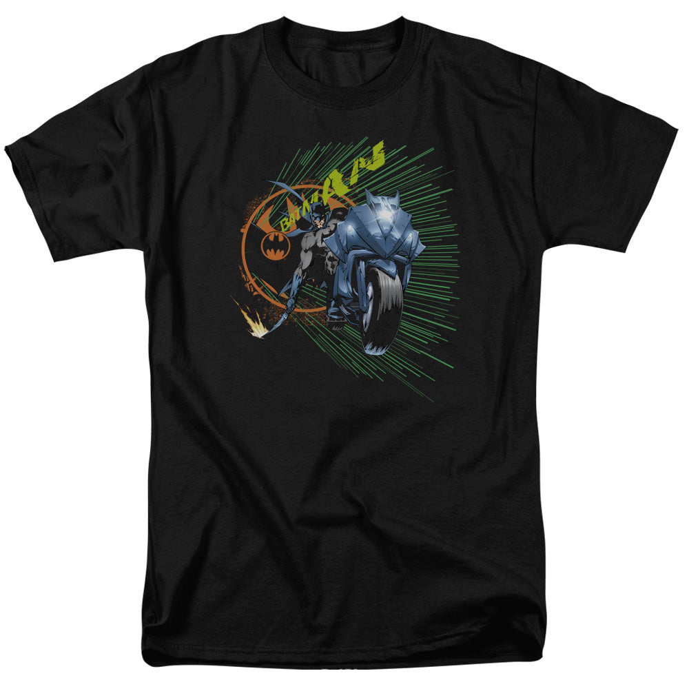 Batman Batcycle Mens T Shirt Black Officially Licensed