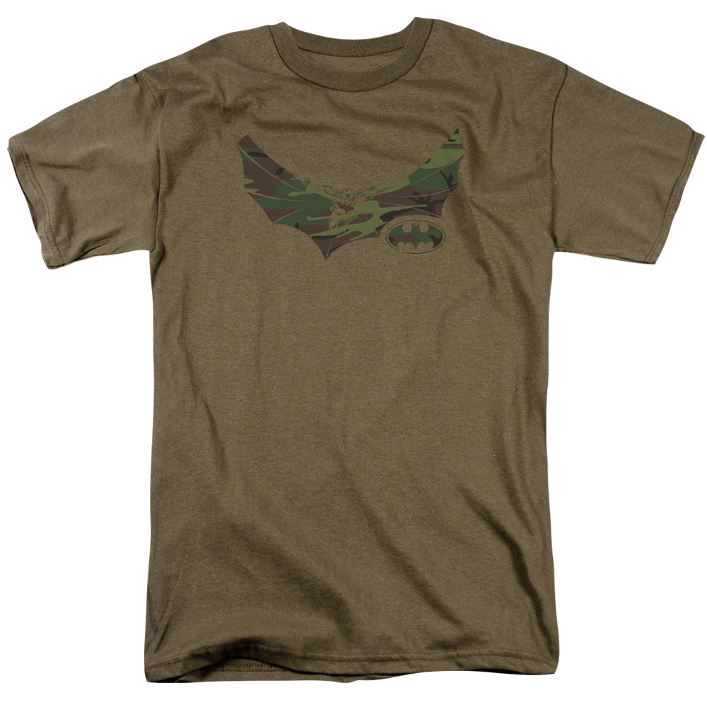 Batman Camo Knight Mens T Shirt Safari Green Officially Licensed