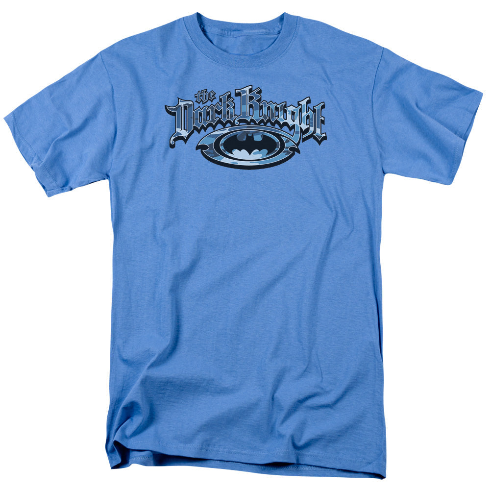Batman Dark Knight Blue Camo Mens T Shirt Carolina Blue Officially Licensed