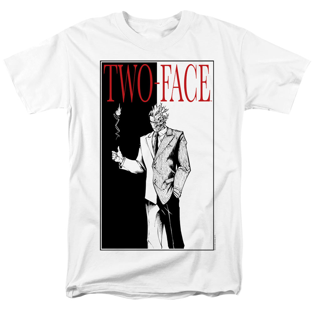 Batman Two Face Mens T Shirt White Officially Licensed