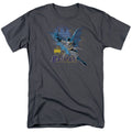 Batman Cape Outstretched Mens T Shirt Charcoal Officially Licensed