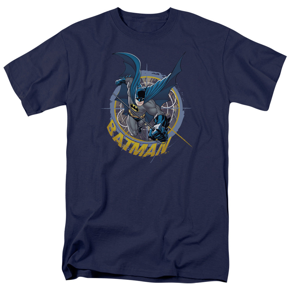Batman In The Crosshairs Mens T Shirt Navy Blue Officially Licensed