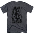 Batman Caped Crusader 2 Mens T Shirt Charcoal Officially Licensed
