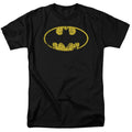 Batman Classic Logo Distressed Mens T Shirt Black Officially Licensed