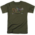 Batman King Of Crazy Mens T Shirt Military Green Officially Licensed