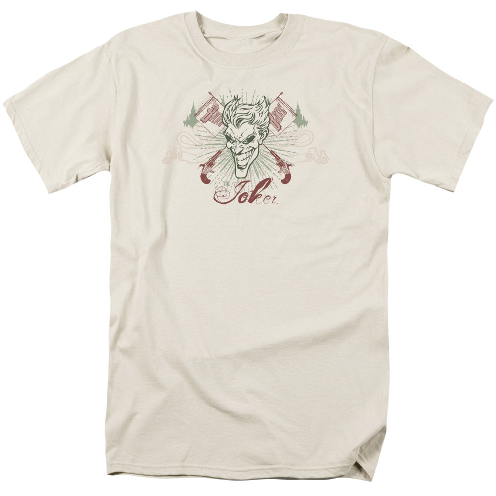 Batman The Jokes On You Mens T Shirt Cream Officially Licensed
