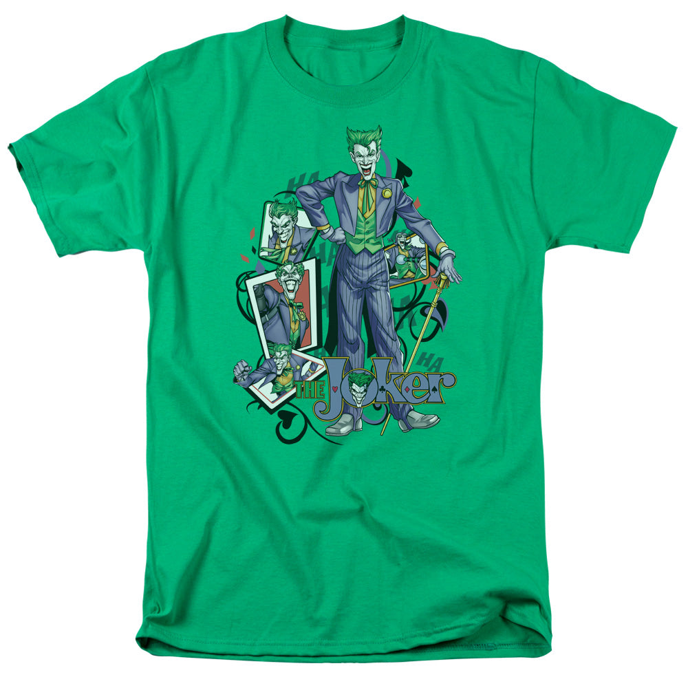 Batman Wild Cards Mens T Shirt Kelly Green Officially Licensed