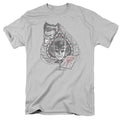 Batman Batmans Face Mens T Shirt Silver Officially Licensed