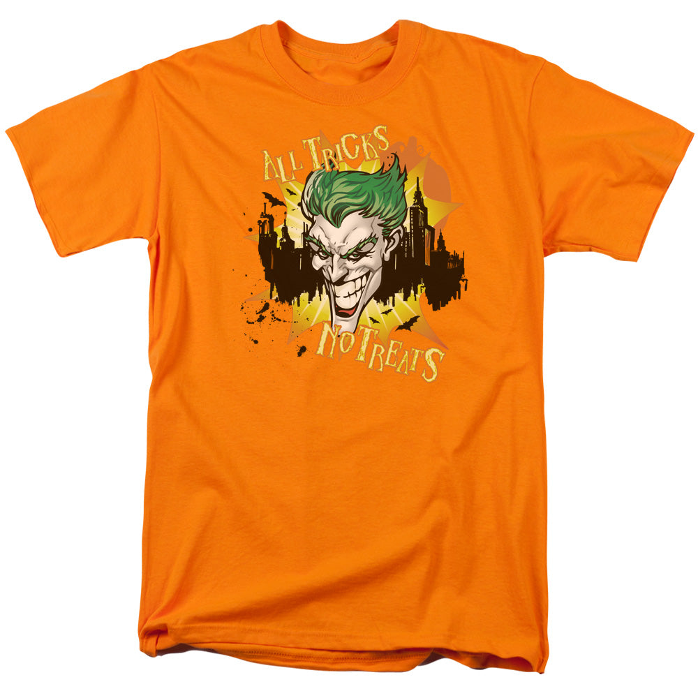 Batman All Tricks  No Treats Mens T Shirt Orange Officially Licensed