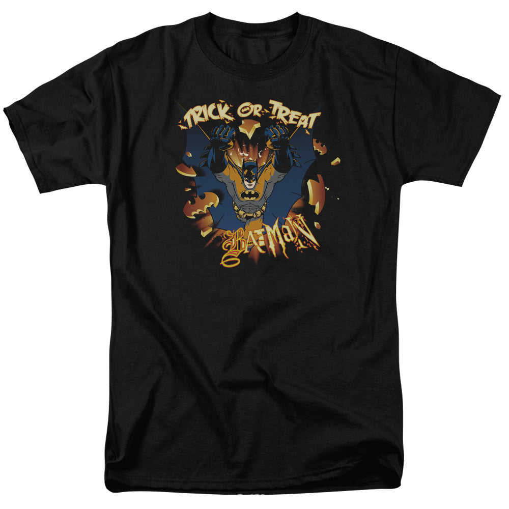 Batman Pumpkin Burst Mens T Shirt Black Officially Licensed