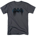Batman Run Away Mens T Shirt Charcoal Officially Licensed