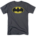 Batman Classic Bat Logo Mens T Shirt Charcoal Officially Licensed