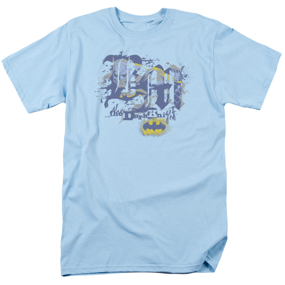 Batman He Sees All Mens T Shirt Light Blue Officially Licensed