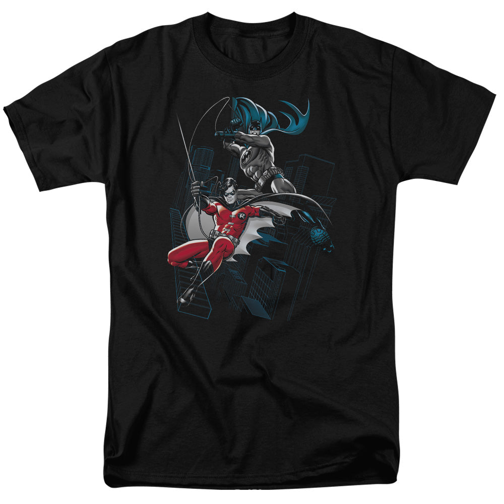 Batman Black And White Mens T Shirt Black Officially Licensed