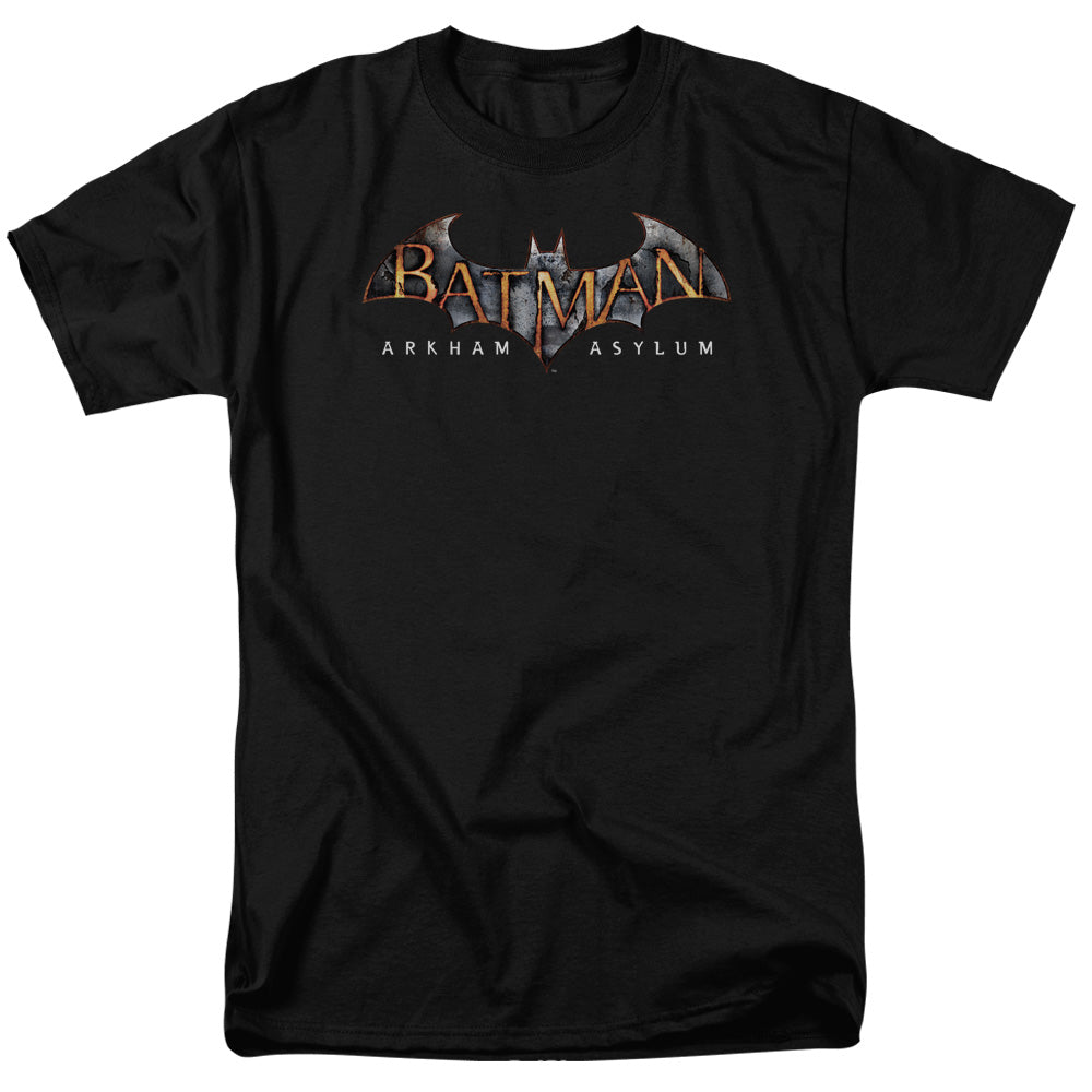 Batman Aa Arkham Asylum Logo Mens T Shirt Black Officially Licensed