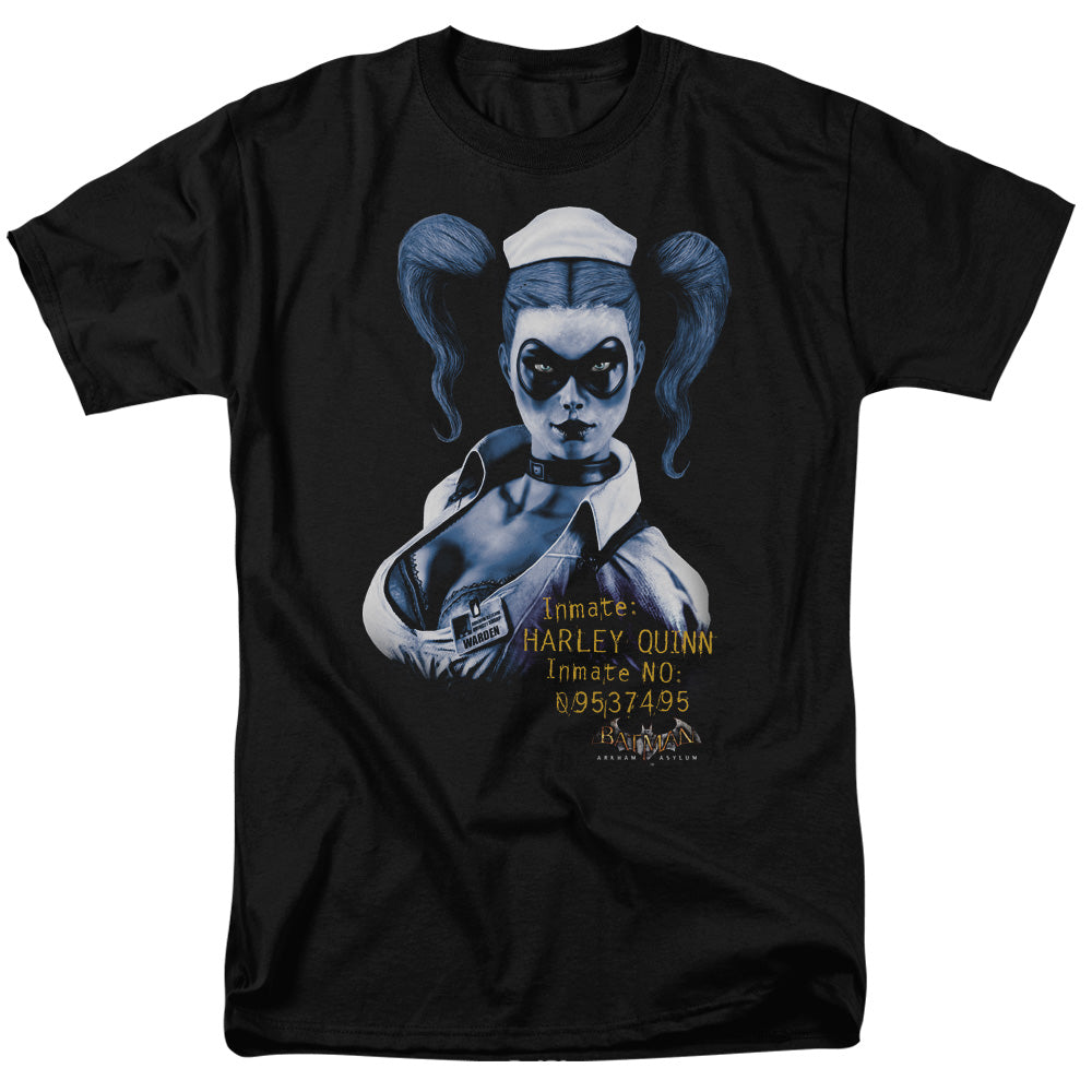 Batman Arkham Asylum Arkham Harley Quinn Mens T Shirt Black Officially Licensed