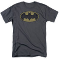 Batman Litle Logos Mens T Shirt Charcoal Officially Licensed