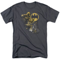 Batman Bat Signal Mens T Shirt Charcoal Officially Licensed