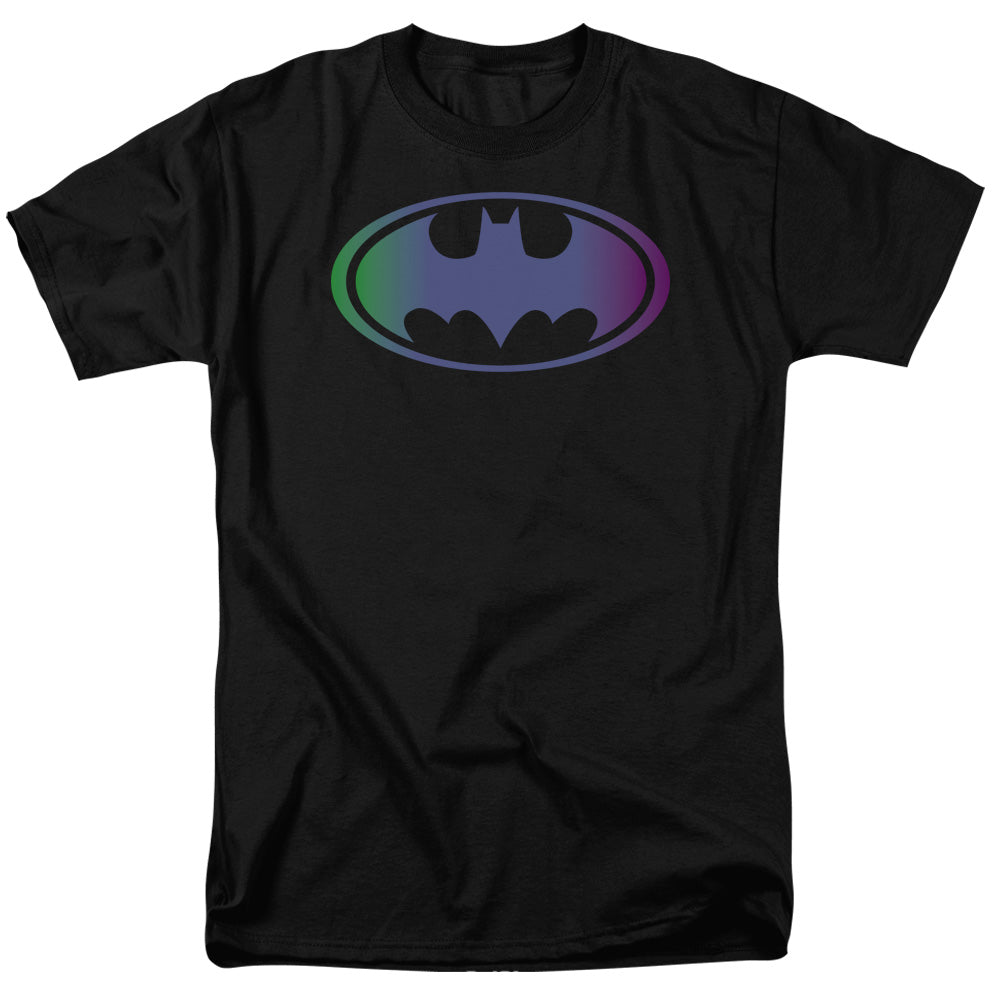 Batman Gradient Bat Logo Mens T Shirt Black Officially Licensed
