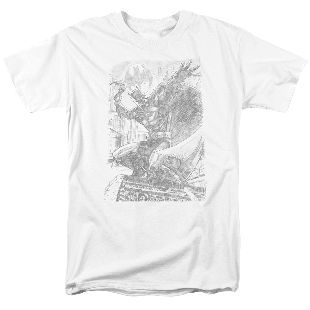 Batman Pencil Batarang Throw Mens T Shirt White Officially Licensed