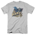 Batman Japanese Knight Mens T Shirt Silver Officially Licensed