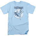 Batman Swinging Bat Mens T Shirt Light Blue Officially Licensed