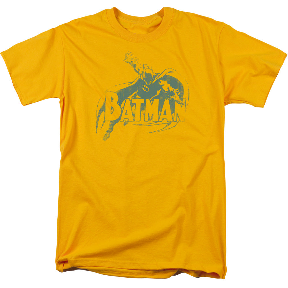 Batman Heres Batman Mens T Shirt Gold Officially Licensed