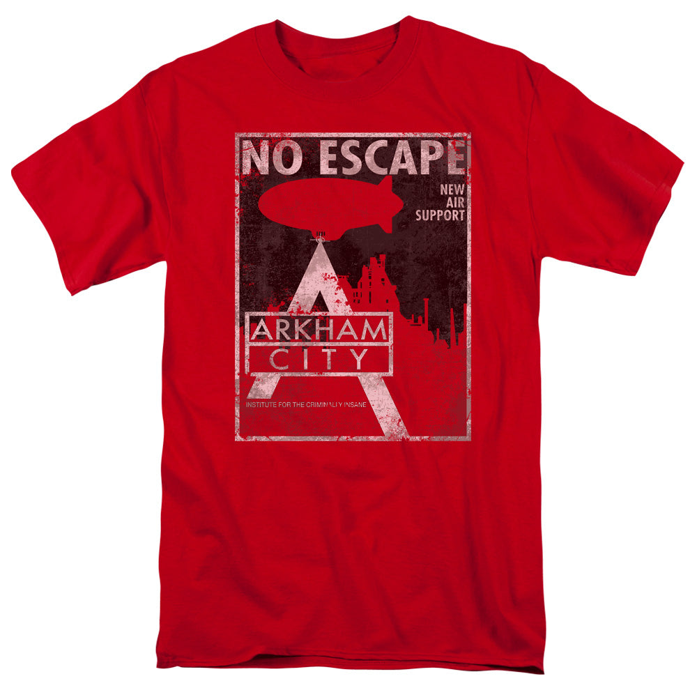 Batman Arkham City No Escape Mens T Shirt Red Officially Licensed