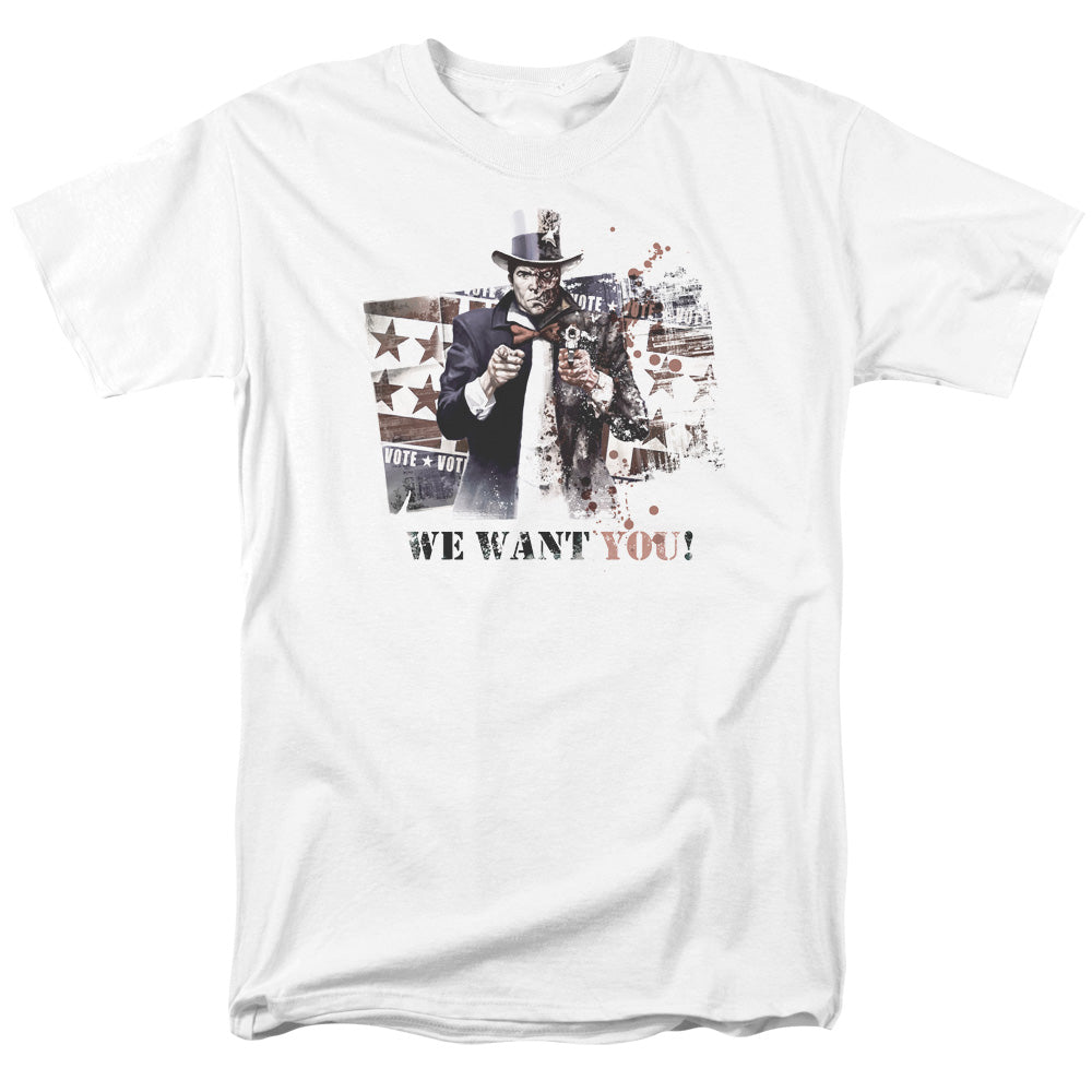 Batman Arkham City We Want You Mens T Shirt White Officially Licensed