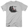 Batman Arkham City Ready To Pounce Mens T Shirt Silver Officially Licensed