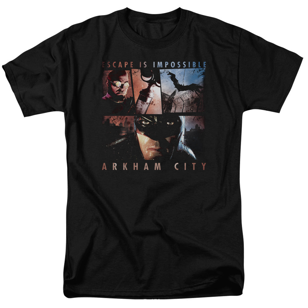 Batman Arkham City Escape Is Impossible Mens T Shirt Black Officially Licensed