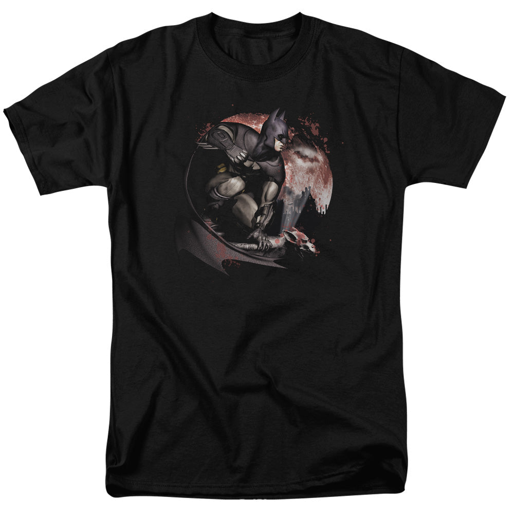 Batman Arkham City Blood Moon Mens T Shirt Black Officially Licensed