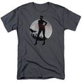Batman Arkham City Catwoman Convicted Mens T Shirt Charcoal Officially Licensed