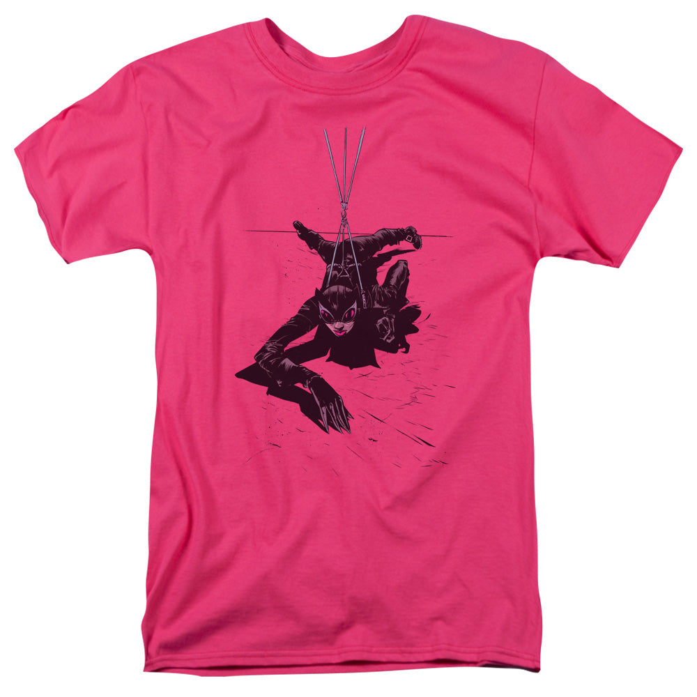 Batman Catwoman Rope Mens T Shirt Hot Pink Officially Licensed