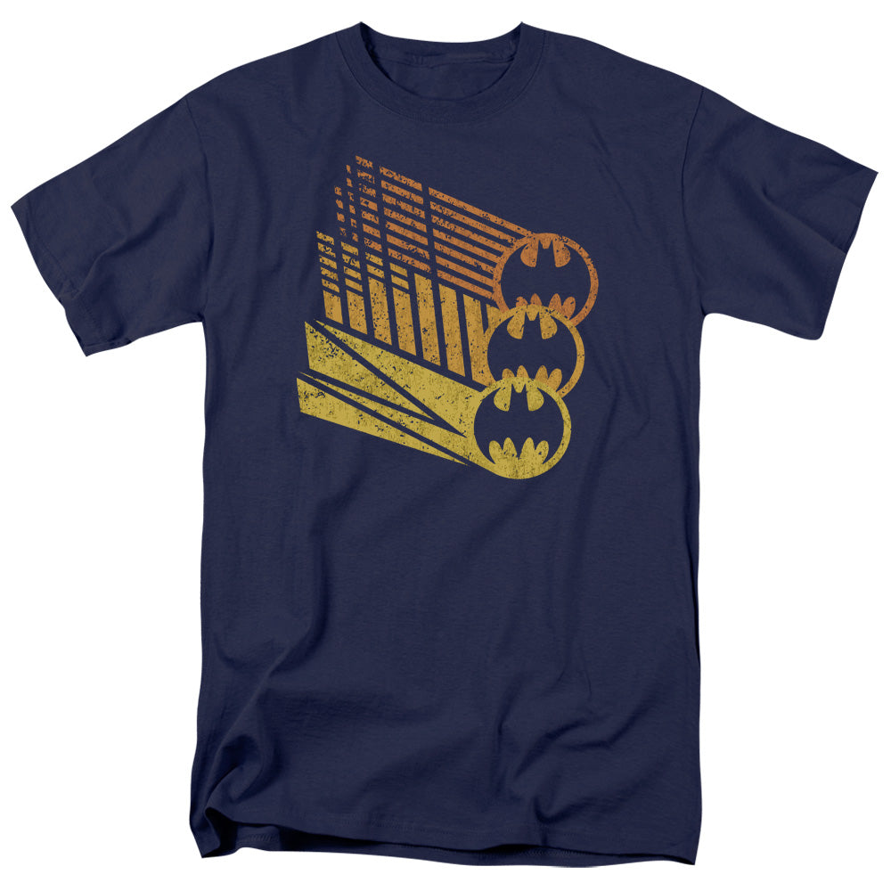 Batman Bat Signal Shapes Mens T Shirt Navy Blue Officially Licensed