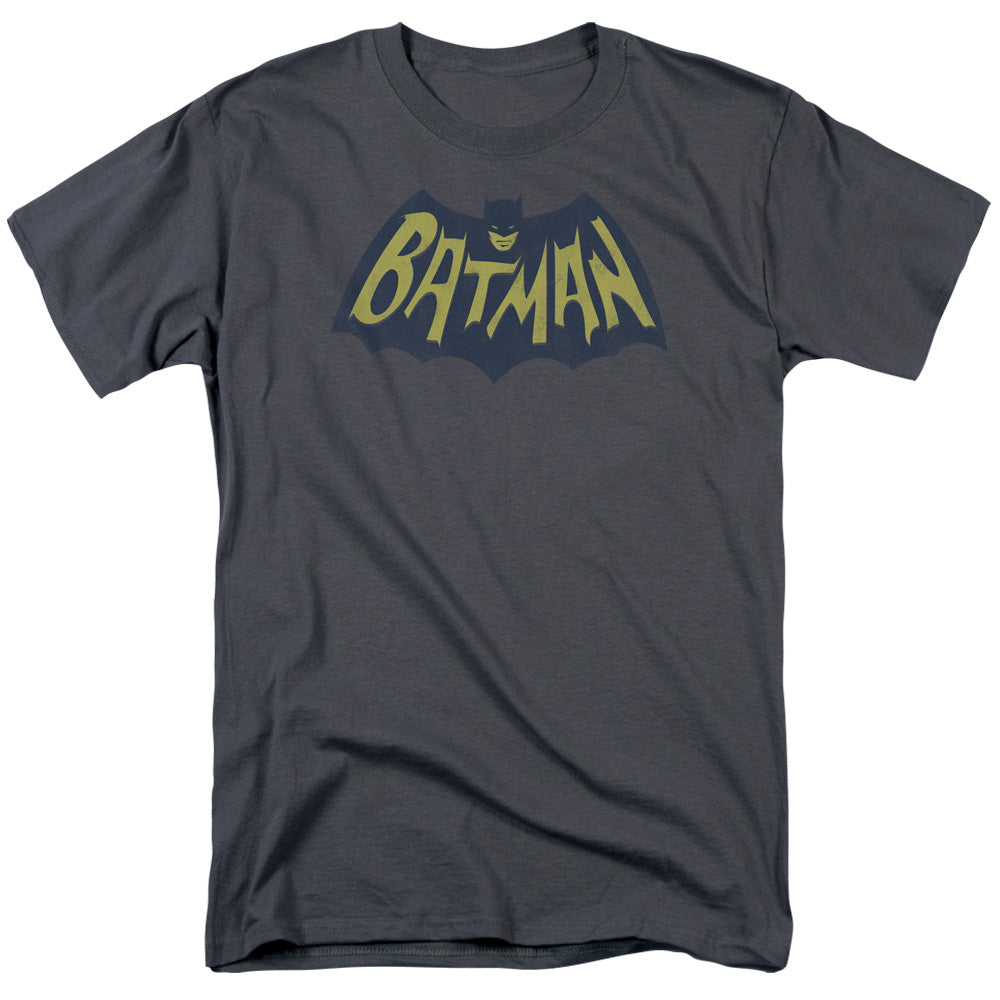 Batman Show Bat Logo Mens T Shirt Charcoal Officially Licensed