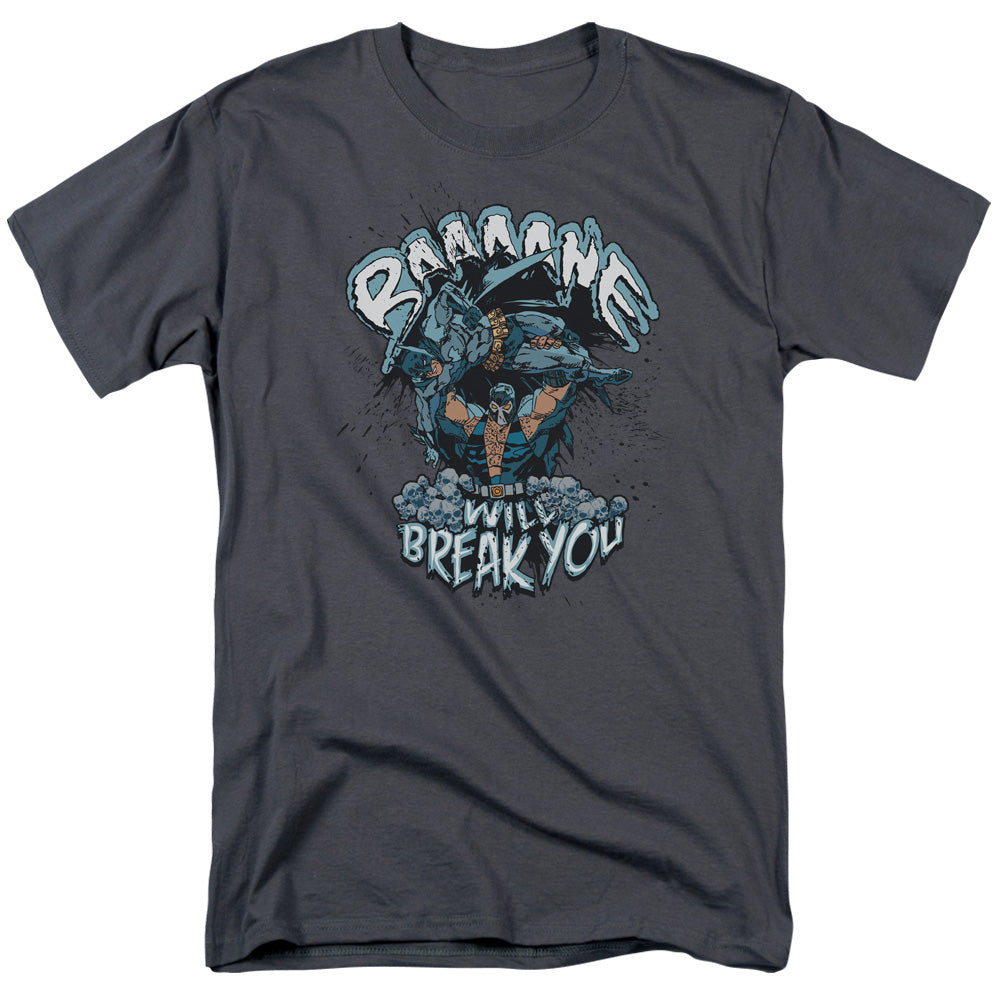 Batman Bane Will Break You Mens T Shirt Charcoal Officially Licensed