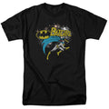 Batman Batgirl Halftone Mens T Shirt Black Officially Licensed