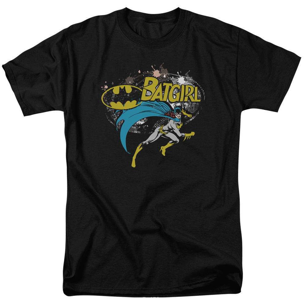 Batman Batgirl Halftone Mens T Shirt Black Officially Licensed