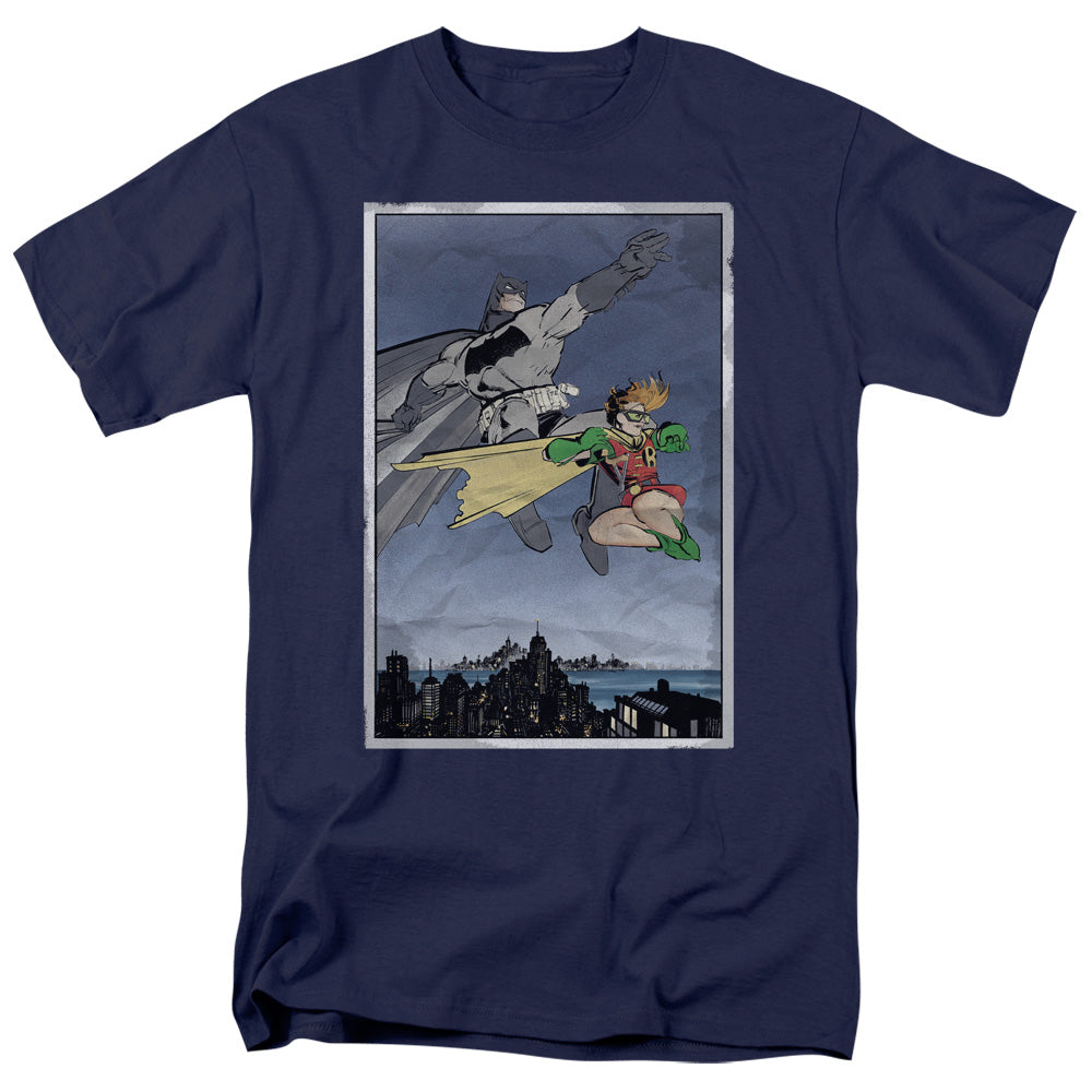 Batman DKR Duo Mens T Shirt Navy Blue Officially Licensed