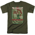 Batman Botanical Beauty Mens T Shirt Military Green Officially Licensed