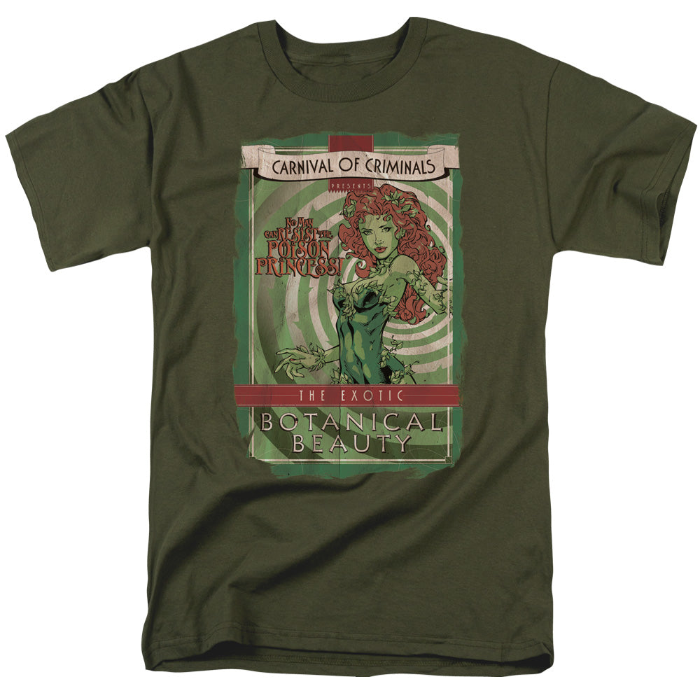 Batman Botanical Beauty Mens T Shirt Military Green Officially Licensed