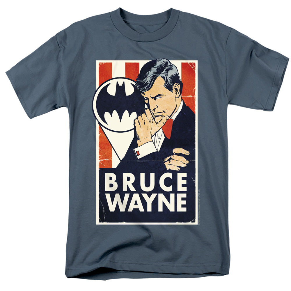 Batman Wayne For President Mens T Shirt Slate Officially Licensed