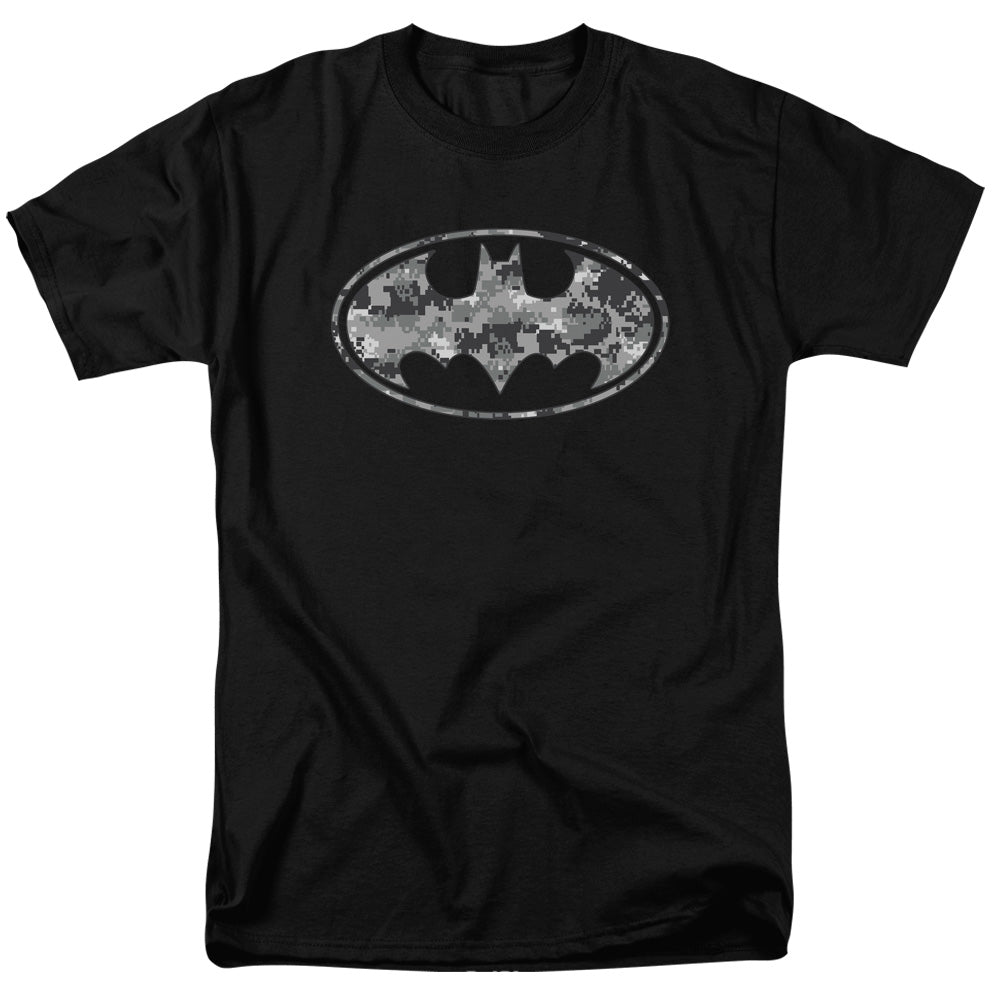 Batman Urban Camo Shield Mens T Shirt Black Officially Licensed
