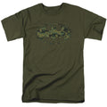 Batman Marine Camo Shield Mens T Shirt Military Green Officially Licensed
