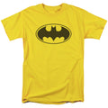 Batman Black Bat Mens T Shirt Yellow Officially Licensed